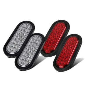 4-Piece Set of 6-Inch 24-LED Car Lights Pickup Truck Tail Lights LED Bulbs Model TK-TL313 for Vehicles
