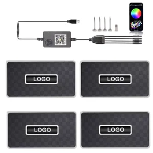 4 in 1 Automotive Environmental Lighting Strip Application Control RGB Interior Lights Foot Lights