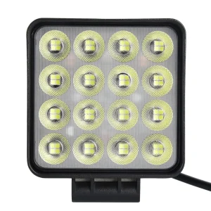 4.3inch 64LEDs 6000K Combo Beam 64W 12/24V Offroad Auxiliary Square LED Work Light Truck Car Accessories