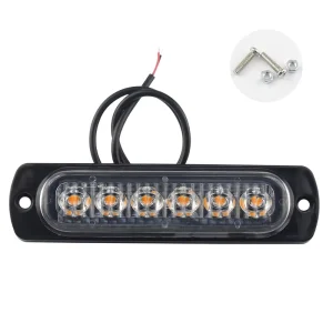 4.4inch 6 Leds 18W Warning Emergency 12V 24V Car Truck Vehicle Flash Truck Mini Flashing Lighting Bar LED Strobe Grill Light