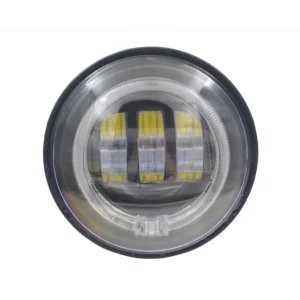 4.5 Inch Black Round Housing for Harley Davidson Motorcycle Lighting System Driving Lights Fog Lamp with Halo Ring