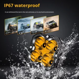 4.5 Inch LED Off Road Fog Lights Spot IP67 Rated Touch Control Aluminum Alloy Warm White
