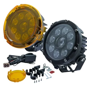4.5 Inch Round 180W 19200Lm Amber White Auxiliary Fog Spot Lights for Motorcycle Car Front Bumper Lights