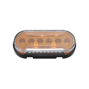 4.5 Inch X 2 Inch Oval LED Marker and Clearance with Ground Light Trailer Truck Side Marker Lamp SAE DOT FMVSS108 Compliant