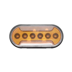 4.5 Inch x 2 Inch Oval LED Marker and Clearance with Ground Light Trailer Truck Side Marker Lamp SAE DOT FMVSS108 Compliant