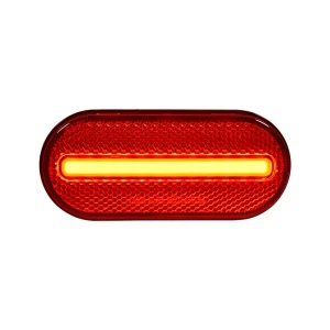 4.5 Inch x 2 Inch Oval Neon Glow LED Marker and Clearance with Reflex Trailer Truck Side Marker Lamp SAE DOT FMVSS108 Compliant