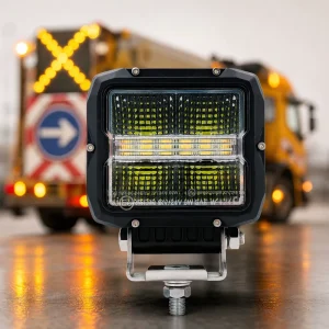 4.6″ LED Work Spotlight Auto Exterior Lighting Combo Beam Amber Warning White Position Lamp for Volvo Men Heavy Truck Driving
