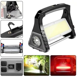 4000LM Rechargeable Work Light 270° Rotatable LED Camping Lantern with 8 Modes Portable Outdoor Emergency Flashlight for Repair