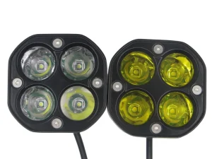 40W 12V Square Rectangular Auto Exterior Lighting High Low Beam Fog Lamp for Trucks Motorcycles Modified Cars