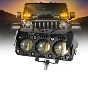 40W LED Motorbike Fog Headlamp Mini Waterproof Dual Colors (White Amber) for Motorcycles & Trucks Lighting System