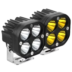 40W LED Motorcycle 4×4 Offroad Tractors Work Light Bar 3 Inch Square Spotlight 24v Car Fog Lamp Auto Exterior Lighting