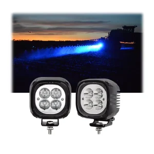 40W LED Work Light With Blue Pencil Beam Square LED Sprayer Boom Light For Auto Exterior & Agricultural Machine Spraying