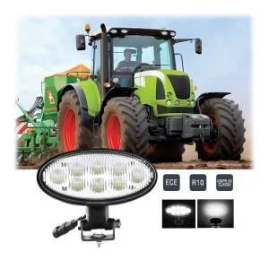 40W Oval Agricultural LED Work Light Wide Range Flood Beam Auxiliary Work Lamp for Various Tractor Models Auto Exterior Lighting