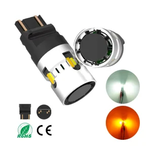 4257 4257NA LED Bulb Switchback Built In Resistor Front Turn Signal Light Super Duty CANBUS White Amber Parking Light