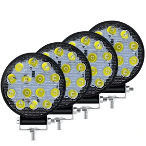 42W LED Car Work Light 14 Auxiliary Lights IP67 Waterproof 4000 Lumens Aluminum Construction Offroad Use Premium Auto Exterior