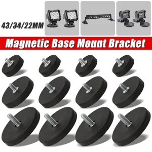 43 34 22mm M6 M4 Bolt Mini Size Magnetic Base Mount Bracket Clamp LED Work Light Bar Holder SUV Offroad