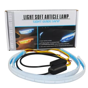 汽车照明系统其他汽车灯配件 45CM 汽车头灯 LED 柔性灯条 DRL 转向灯