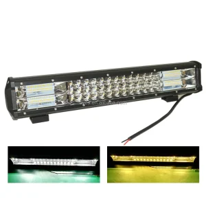 45CM White Yellow Double Colour Strobe 252W Auto Industry Truck 4wd Offroad Roof Led Work Light Bar Vehicle Parts Accessories
