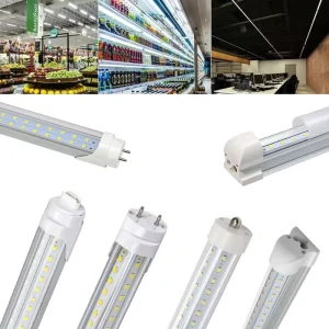 45W T8 SMD2835 5ft F60T12 R17d HO Fluorescent Bulbs Replacement Dual Ended Aluminum Ballast Bypass Shop Light CRI80 Energy 50000