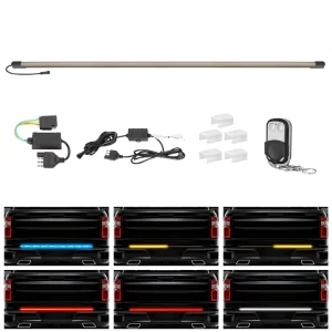 48 Inch Flexible Truck LED Light Bar with Reverse Turn Signal Warning Lamp for Car RGB Tail Light Bar