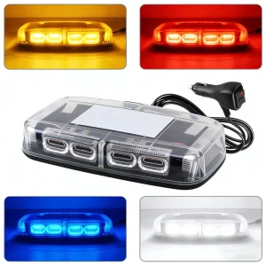 48 LED Emergency Truck Roof Warning Light Car Mounted Magnetic Four Way Flashing IP 65 Waterproof Aluminum+PC Auto Exterior