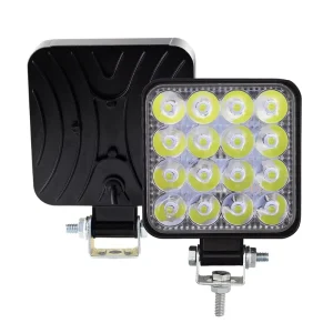 48W 16 Leds Square Bright Car Led Work Light Commercial Led Working Light for Vehicles Truck Tractor Lights
