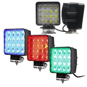 48W 4.3 inch Square LED Work Lamp with 12V 24V Spot Beam Car Light Accessory for Spraying Machine
