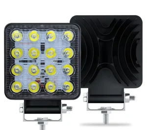 48W Car LED Square Roof Lamp Off Road Vehicle Modification Motorcycle Spotlight Headlight Maintenance Auto Exterior Lighting