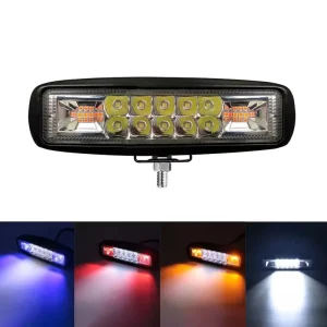 48W LED Spotlight Motorcycle Motorbike Lights Flash Watoproof Headlights Work Lamp 12-60V Off Road Cars Boat Truck