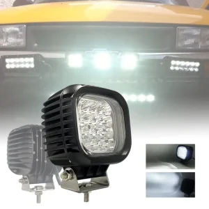 48W Natural White IP67 Waterproof LED Work Light 12V Spot Flood Beam for Cars Engineering Vehicles Agricultural