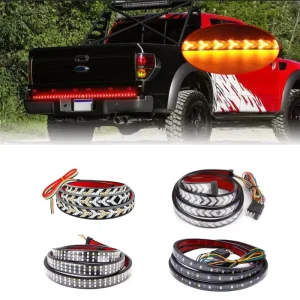 48inch 60inch 12V LED Tailgate Light Strip Red Running Brake Lights White Reverse Light for Pickup SUV