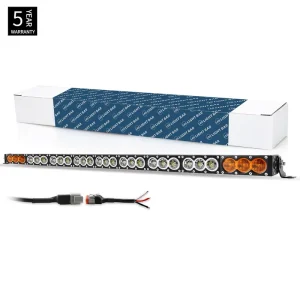 49 Inch LED Light Bars Dual Color White and Amber Off Road Light Bars for 4×4 Offroad Vehicle and Trucks