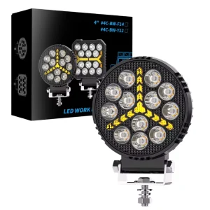 4C-BW-Y12 4-Inch 4X4 LED Spotlight 15LED 45W 12-24V Warranty for Car Truck SUV ATV Tractor