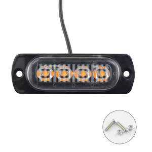 4LED Amber Warning Light Side Marker Light LED Clearance Indicator Light for Truck Trailer RV Car Boat Bus Lorry