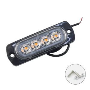 4LED Car Strobe Warning Light Grill Flashing Breakdown Emergency Light Car Truck Trailer Beacon Lamp LED Side Light for Cars