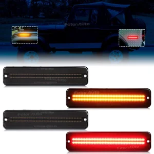 4PCS LED Dynamic Front Back Bars Turn Signal Light Side Marker Lamp for Jeep Grand Wagoneer Scrambler Jeep CJ5 CJ6 CJ7 J10 J20