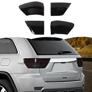 4Pcs Smoke Black Tail Light Covers for Jeep Grand Cherokee Rear Brake Lamp Guards Protector Exterior Accessories Trim