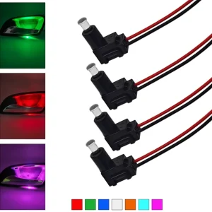 4Pcs set Armrest Interior Door Handle LED Car Styling Inner Bowl Light Universal Auto Atmosphere Decorative Light