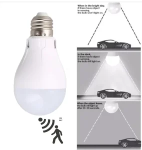 4W 7W AC A19 Smart Radar Motion Detection E27/B22 LED Light Bulb for Sensor On/Off Public Passageways Corridor