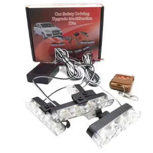4X3LED Wireless Remote Strobe Flashing Warning Light LED Car Grille Emergency Light Side Marker 12V Universal Fitment