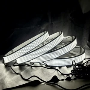 4pcs 5 Row Auto Interior Lighting 15″ 17″ 20″ Pure White High Brightness LED Wheel Light for Truck UTV Offroad Waterproof IP67