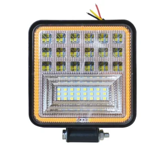 4×4 Car Accessories 126W Truck Offroad LED Work Light White+Yellow Square