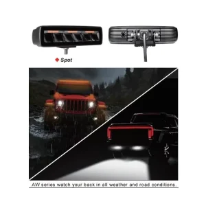 4×4 Car LED Work Light Bar 12V 24V E-Marked Amber Off-Road LED Work Light Bar