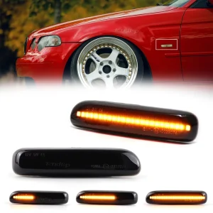 5 Blinker LED Dynamic Side Marker Turn Signals Lights for BMW 3 Series E46 Limo Coupe Compact Cabriolet Touring Sequential Lamps