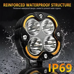 5 Inch 200W KC Style LED Driving Lights with DRL Aluminum Housing Off Road Pods for Jeep Wrangler Tacoma