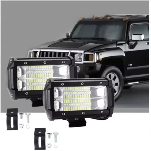 5 Inch 72W 5000 Lumens 10-48V DC LED Work Light Bar Road Driving Fog Lights IP67 Waterproof for Truck Car ATV SUV