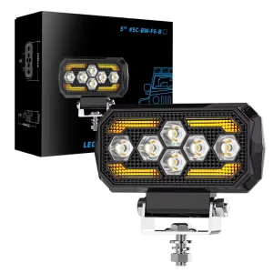 5 Inch Car LED Work Light White Yellow Two Color Off Road Modified Auxiliary Light IP68 Auto Exterior Work Lamps