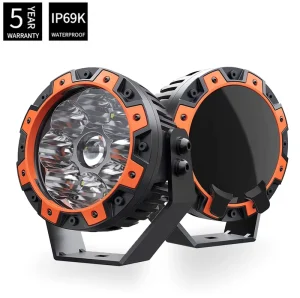 5 Inch LED Offroad Lights Emark IP68 LED Work Light with Black Cover Auto Exterior Lighting for 4×4 Offroad Truck ATV UTV