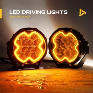 5 Inch LED Pod Driving Light Amber DRL for Jeep Wrangler Ford Bronco Tacoma Hilux Ranger Auxiliary Ditch Off Road 4X4 Spotlight