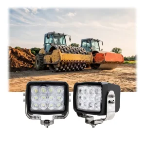 5″ Square LED Work Light for Heavy Duty Excavator Flood Spot Anti-Glare Beam Auto Exterior Lighting
